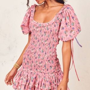 Loveshackfancy violet dress (Hollywood pink)